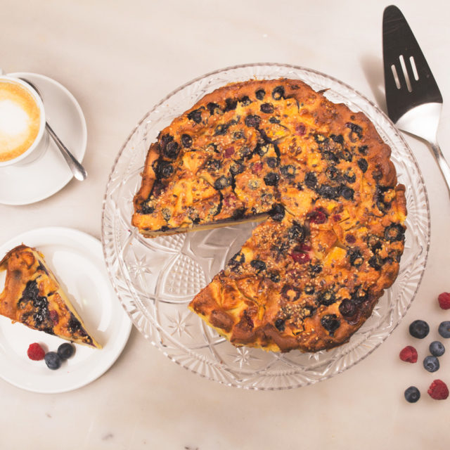 Pastís de formatge amb nabius i gerds